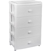 Комод ЗПИ "Альтернатива" Флоран 4-х секцион. широкий белый