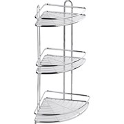 Угловая тройная полка для ванной комнаты и кухни Fora Floria