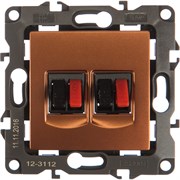 Двойная розетка аудио ЭРА 12-3112-14