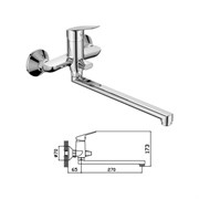 Смеситель д/ванны Антей 201040-ANT