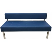 Трехместная секция дивана Мягкий Офис синяя