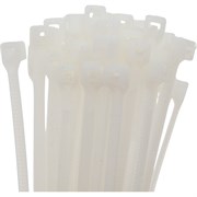 Стяжка кабельная ЖЕСТЬ нейлон, белая, 3x150 мм, 100 шт., пакет УТ-00011482