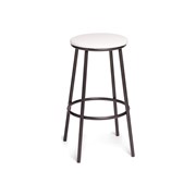 Барный стул Woodville Drezegomad белый, темный мусс