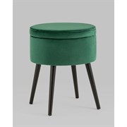 Пуф Стул Груп Клайс с ящиком для хранения, велюр зеленый