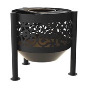 Комплект: костровая чаша с подставкой под казан FIRE-HOUSE ажурная диаметр 60 см на трубчатых ножках