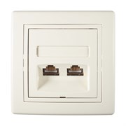 Двойная коммуникационная розетка Aling-conel PRESTIGE