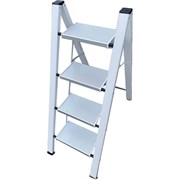 Алюминиевая стремянка SevenBerg milano 4 широкие ступени белая