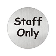 Круглая табличка-пиктограмма GRM Staff only