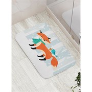 Противоскользящий коврик для ванной, сауны, бассейна JoyArty Подарок для лисы