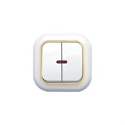 Двухклавишный выключатель Кунцево-Электро ВАЛЕНТИНА С56-175