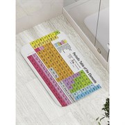 Противоскользящий коврик для ванной, сауны, бассейна JoyArty Таблица Менделеева