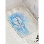 Противоскользящий коврик для ванной, сауны, бассейна JoyArty Лебединая красота