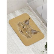 Противоскользящий коврик для ванной, сауны, бассейна JoyArty Портрет рыси