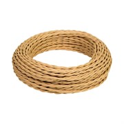 Провод витой iTOK ретро ПВХ ПуГВнг(А)-LS 3x1,5 ГОСТ песочное золото (20 метров) GE70151-32