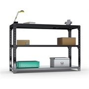 Стол-верстак ООО Металекс KIT 950х1000х400 мм, две полки, черный