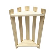 Угловая двухъярусная полка Бацькина баня 30397