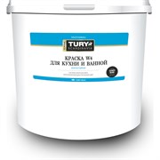 Влагостойкая водно-дисперсионная краска для кухни и ванной TURY W-4