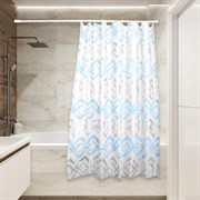 Штора для ванной Сантис peva pv-130 (волны) 75 gsm 180x180 см