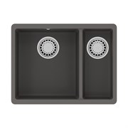 Кухонная мойка Lemark SINARA 550.2-U цвет: серый шёлк