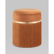 Пуф Стул Груп Миранда с ящиком, велюр оранжевый