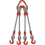 Четырехветвевой канатный строп ТамбовТехСнаб 4СК