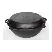 Чугунный казан Davr Metall казан8(плоск)+крыш(сков)8л