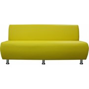 Трехместная секция дивана Мягкий Офис желтая