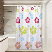 Штора для ванной Сантис peva pv-118 (цветы) 54 gsm 180x180 см