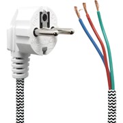 Тканевый трехжильный шнур сетевой Oxion OX-OPC028