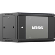 Настенный телекоммуникационный шкаф NTSS W 9U 600x600x500мм, 2 профиля 19, дверь стеклянная, боковые стенки съемные, задняя стенка, разобранн