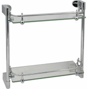 Стеклянная двухъярусная полка Solinne Mirror B-82711-2