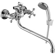 Универсальный двуручный смеситель для ванны Decoroom DR54045