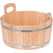 Ушат-шайка с орнаментом Банные Штучки Цветы 15 л 33429