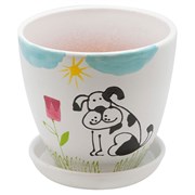 Керамический горшок Вещицы собака