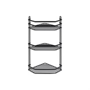 Угловая полка в ванную Tekno-tel ES076B