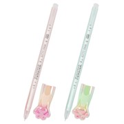 Ручка с акриловым топпером шариковая FUNSTER (ФАНСТЕР) "KITTY PAW", СИНЯЯ, ассорти, пишущий узел 0,7 мм, линия письма 0,35 мм, 144374