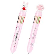 Ручка многоцветная с топпером шариковая автоматическая 10 ЦВЕТОВ FUNSTER (ФАНСТЕР) "WOW", ассорти, узел 0,7 мм, линия 0,35 мм, 144382