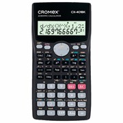 Калькулятор инженерный CROMEX (КРОМЕКС) CX-401BK (155х80 мм), 401 функция, 10+2 разрядов, черный, 273833