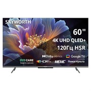 Телевизор SKYWORTH 60Q66H, 60" (152 см), QLED+, 3840x2160, 4K, 16:9, Google TV, Wi-Fi, черный