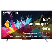 Телевизор SKYWORTH 65Q66G, 65" (165 см), QLED, 3840x2160, 4K, 16:9, Google TV, Wi-Fi, черный