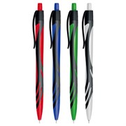 Ручка шариковая автоматическая BRAUBERG "ULTRA COLOR CLASSIC", корпус ассорти, СИНЯЯ, пишущий узел 0,7 мм, линия письма 0,35 мм, 144498