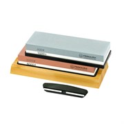 Точильный камень водный, КОМПЛЕКТ 2 шт., НАБОР 6 предметов, 400/1000/3000/8000 грит, PRIMAURA (ПРИМАУРА), 701628