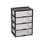 Комод ЗПИ "Альтернатива" Колорит 4-х секцион. широкий чёрный