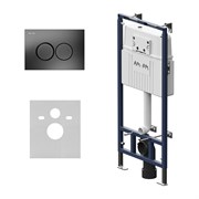 Инсталляция для подвесного унитаза AM.PM MasterFit с клавишей ProC L, матовый черный