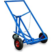 Тележка для металлических бочек TOR КБ-2, колеса 250 пневмо + 160 поворотное