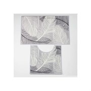 Набор ковриков для ванной и туалета Доляна Перышки