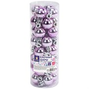 Шары ёлочные 32 шт., 2,5 см, "Tender Shine", пластик, розовые, глянец, ЗОЛОТАЯ СКАЗКА, 592503