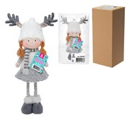 Украшение новогоднее интерьерное 75 см "Девочка", телескопические ножки, полиэстер, ЗОЛОТАЯ СКАЗКА, 592507