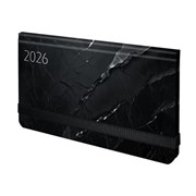 Еженедельник датированный 2026 с резинкой 171х93 мм, BRAUBERG, твердый, УФ-ЛАК, 64 л., "Marble", 117357