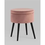 Пуф Стул Груп Клайс с ящиком для хранения, велюр пыльно-розовый